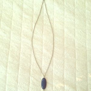 Dangle royal blue pendant necklace